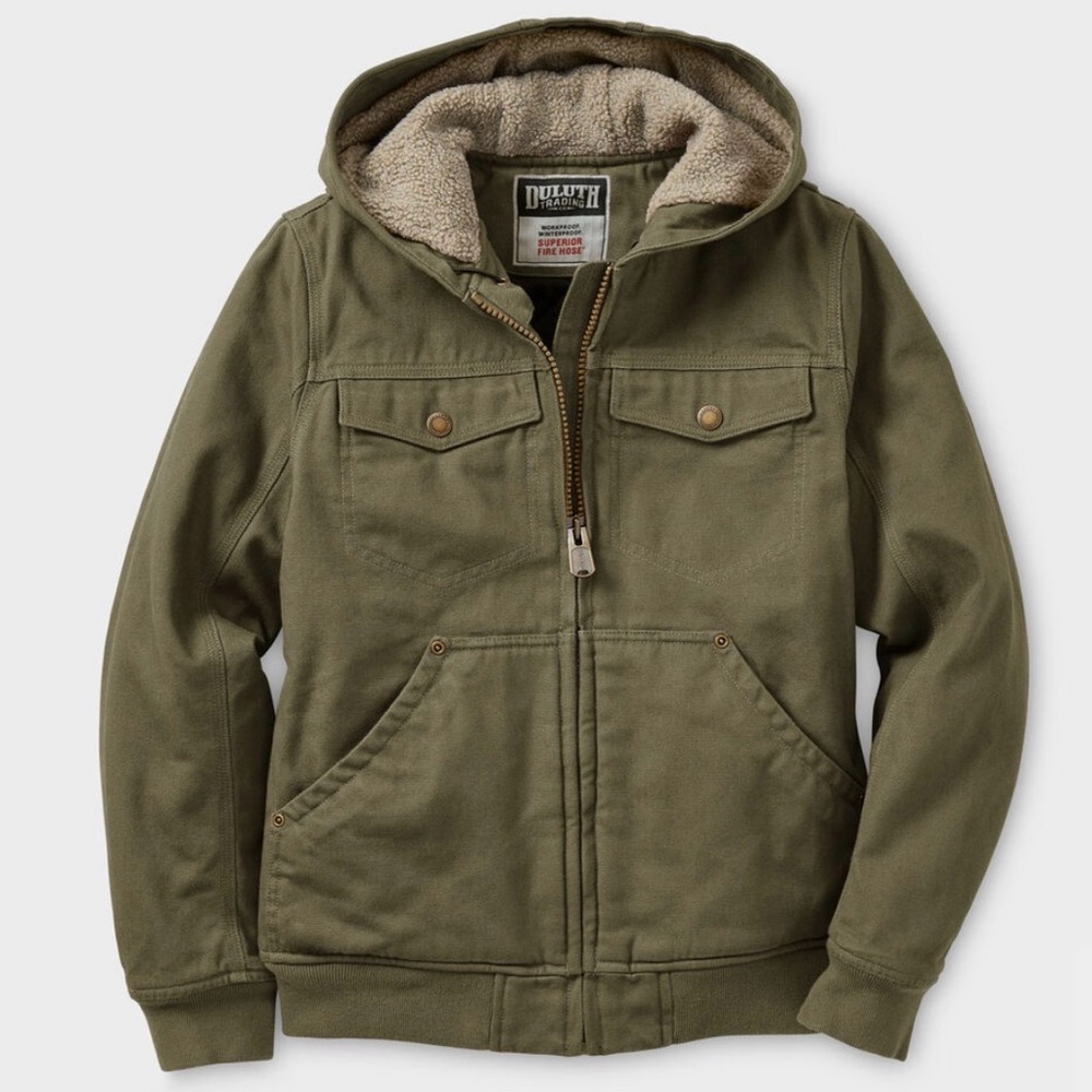 Duluth Trading Co Women's Superior Fire Hose Insulated Hooded Jacket